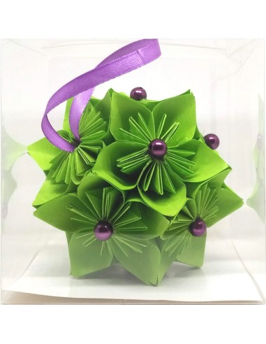 Kusudama bowl - all green