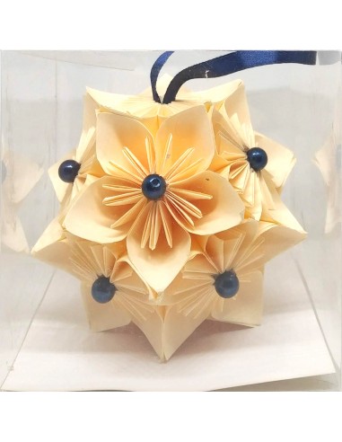 Kusudama bowl - all beige