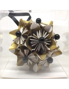 Kusudama bowl - gold -...