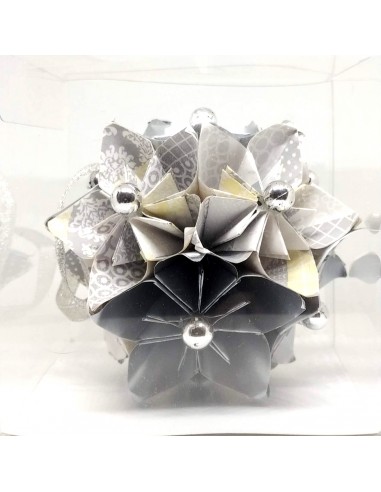 Kusudama bowl - texturized grey 2